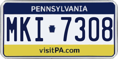 PA license plate MKI7308