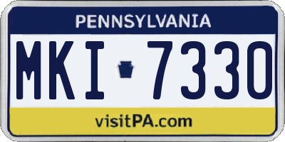 PA license plate MKI7330