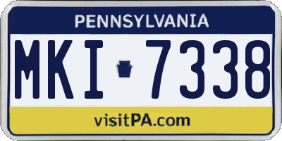 PA license plate MKI7338