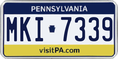 PA license plate MKI7339