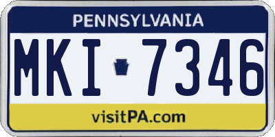PA license plate MKI7346