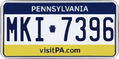 PA license plate MKI7396