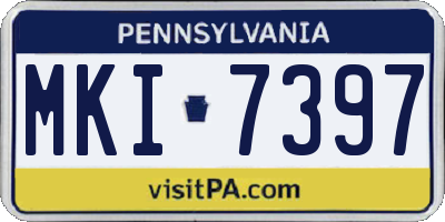 PA license plate MKI7397