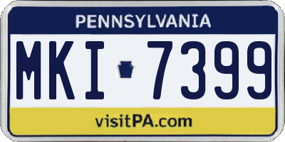 PA license plate MKI7399