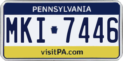 PA license plate MKI7446
