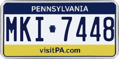PA license plate MKI7448