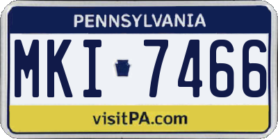 PA license plate MKI7466