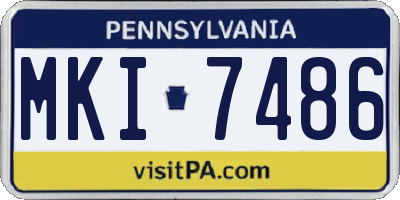 PA license plate MKI7486