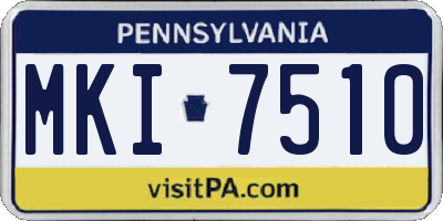 PA license plate MKI7510