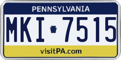 PA license plate MKI7515
