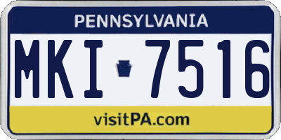 PA license plate MKI7516