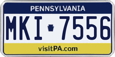 PA license plate MKI7556