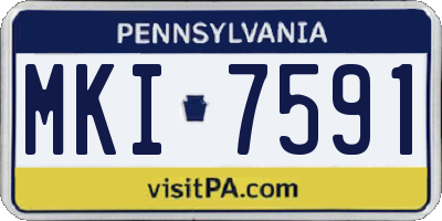 PA license plate MKI7591