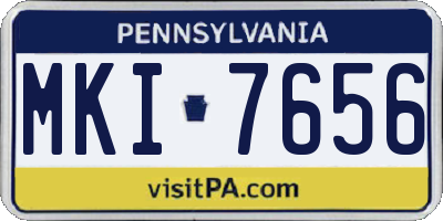 PA license plate MKI7656