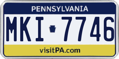 PA license plate MKI7746