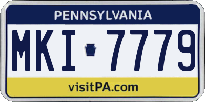 PA license plate MKI7779