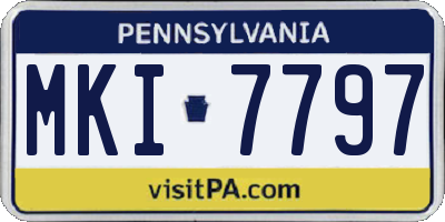 PA license plate MKI7797