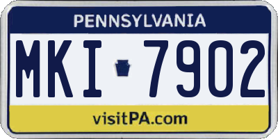 PA license plate MKI7902