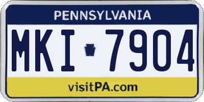 PA license plate MKI7904