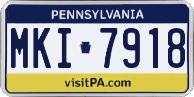 PA license plate MKI7918