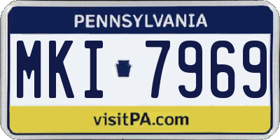PA license plate MKI7969