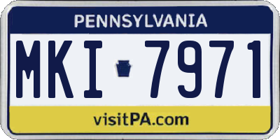 PA license plate MKI7971