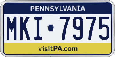 PA license plate MKI7975