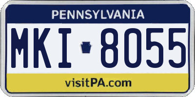 PA license plate MKI8055