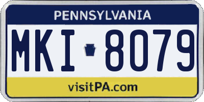 PA license plate MKI8079
