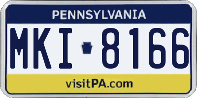 PA license plate MKI8166