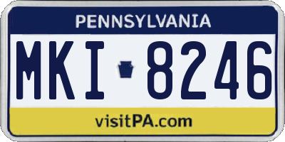 PA license plate MKI8246