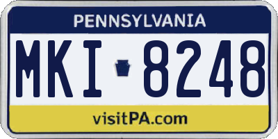 PA license plate MKI8248