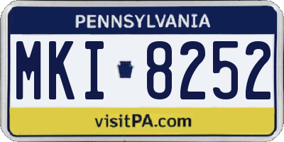 PA license plate MKI8252