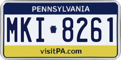 PA license plate MKI8261