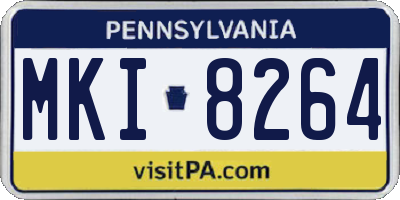 PA license plate MKI8264