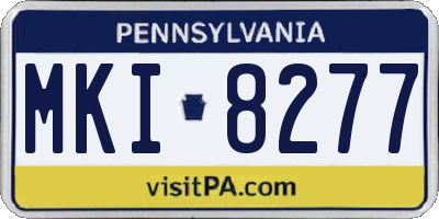 PA license plate MKI8277