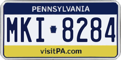 PA license plate MKI8284
