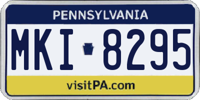 PA license plate MKI8295