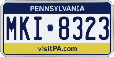 PA license plate MKI8323