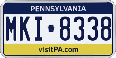 PA license plate MKI8338