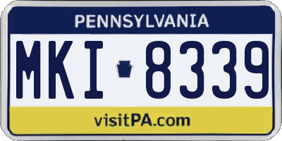 PA license plate MKI8339