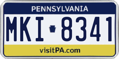 PA license plate MKI8341