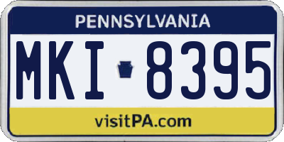 PA license plate MKI8395