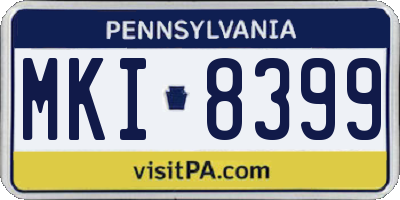 PA license plate MKI8399