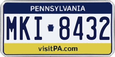 PA license plate MKI8432