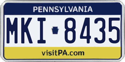 PA license plate MKI8435