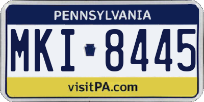 PA license plate MKI8445