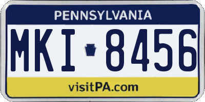 PA license plate MKI8456