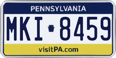 PA license plate MKI8459