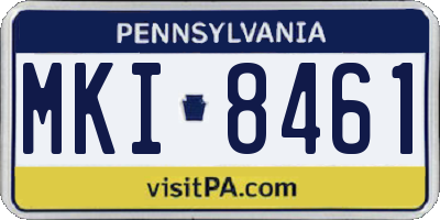 PA license plate MKI8461